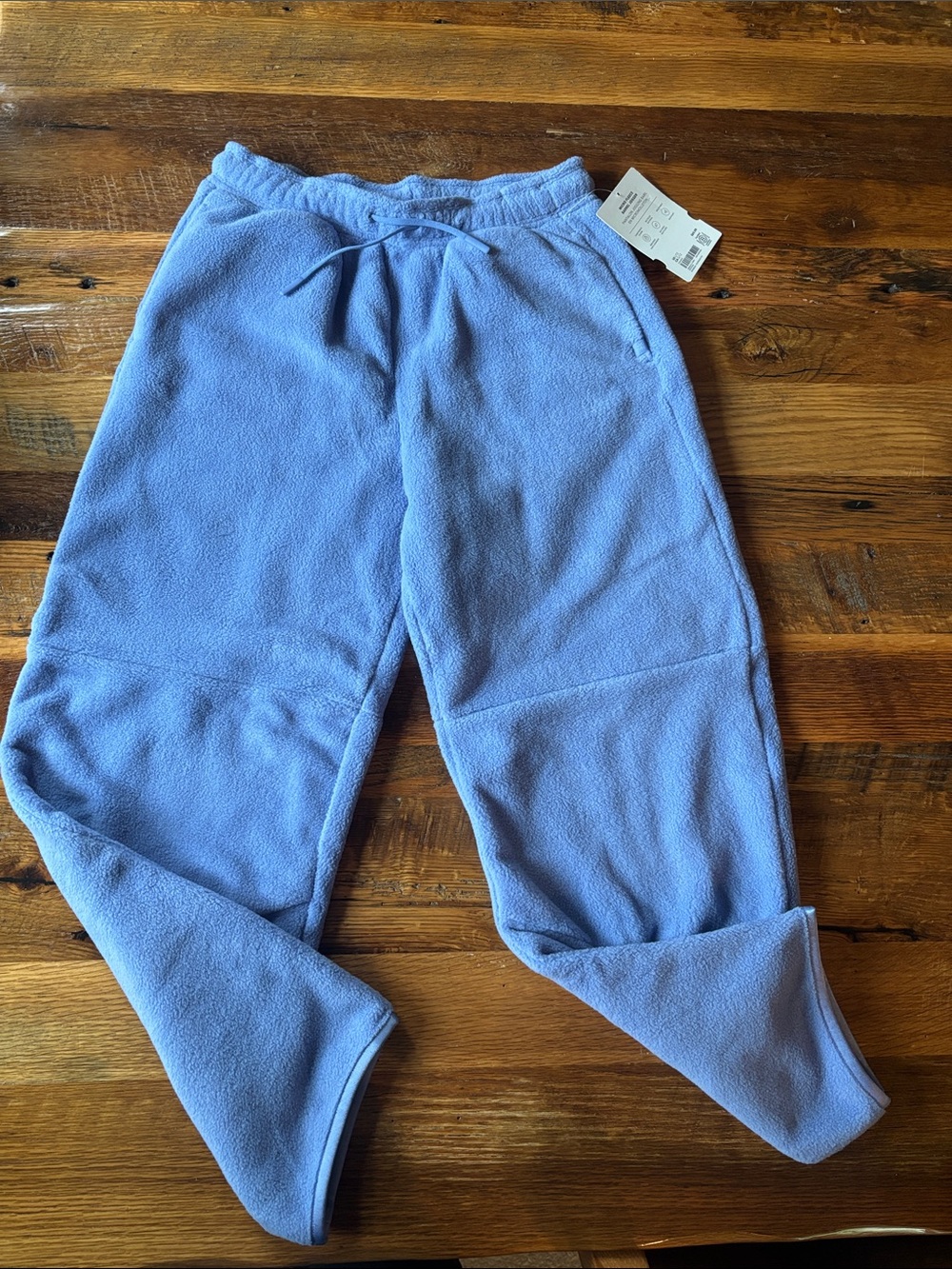 Athleta Gir Kids Perrywinkle micro Fleece Barrel Jogger size 12 NWT